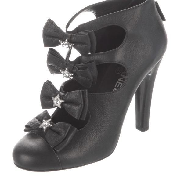SHOES- Chanel Crystal Bow Cut Out Bootie - Picture 2 of 6